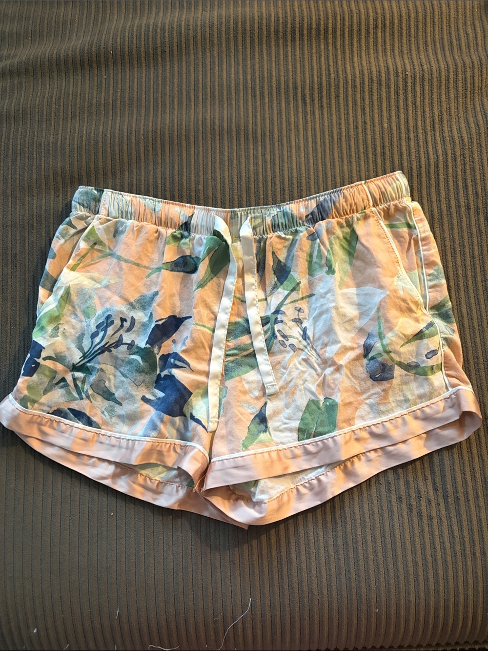 Light Pink Floral Pull-On Sleep Shorts